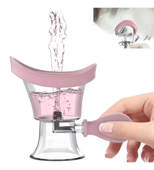 Eye Wash Cup, Eye Wash Kit - Silicone Manual Air Pressure Eye Cleaning Cup for Eye Rinse
