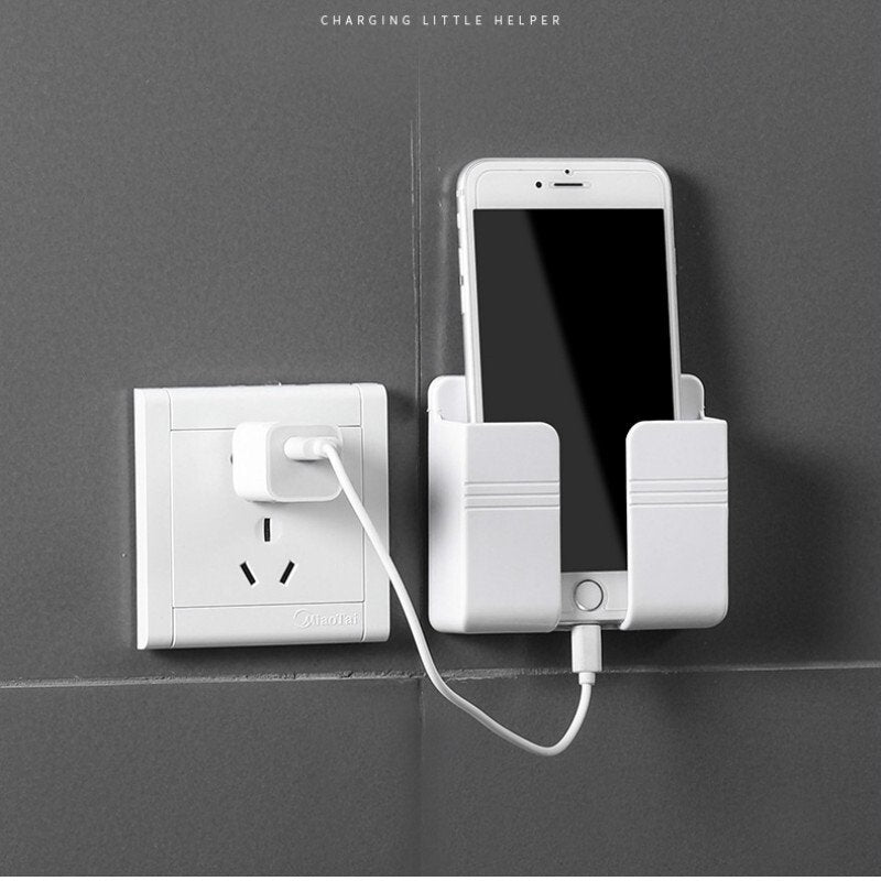 Wall-Mounted Mobile Phone Holder with Hook for Mobile Phone Charging Stand