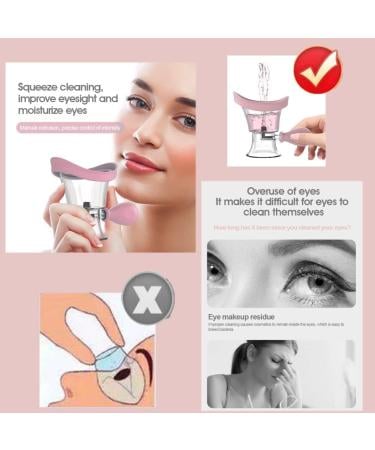 Eye Wash Cup, Eye Wash Kit - Silicone Manual Air Pressure Eye Cleaning Cup for Eye Rinse