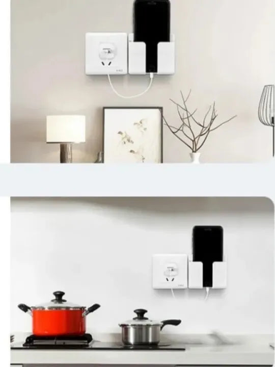 Wall-Mounted Mobile Phone Holder with Hook for Mobile Phone Charging Stand