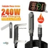 240W Type C Charging Cable with Built-in Phone Stand