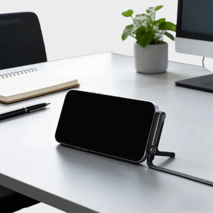 240W Type C Charging Cable with Built-in Phone Stand