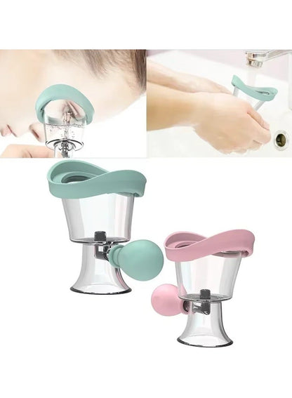 Eye Wash Cup, Eye Wash Kit - Silicone Manual Air Pressure Eye Cleaning Cup for Eye Rinse